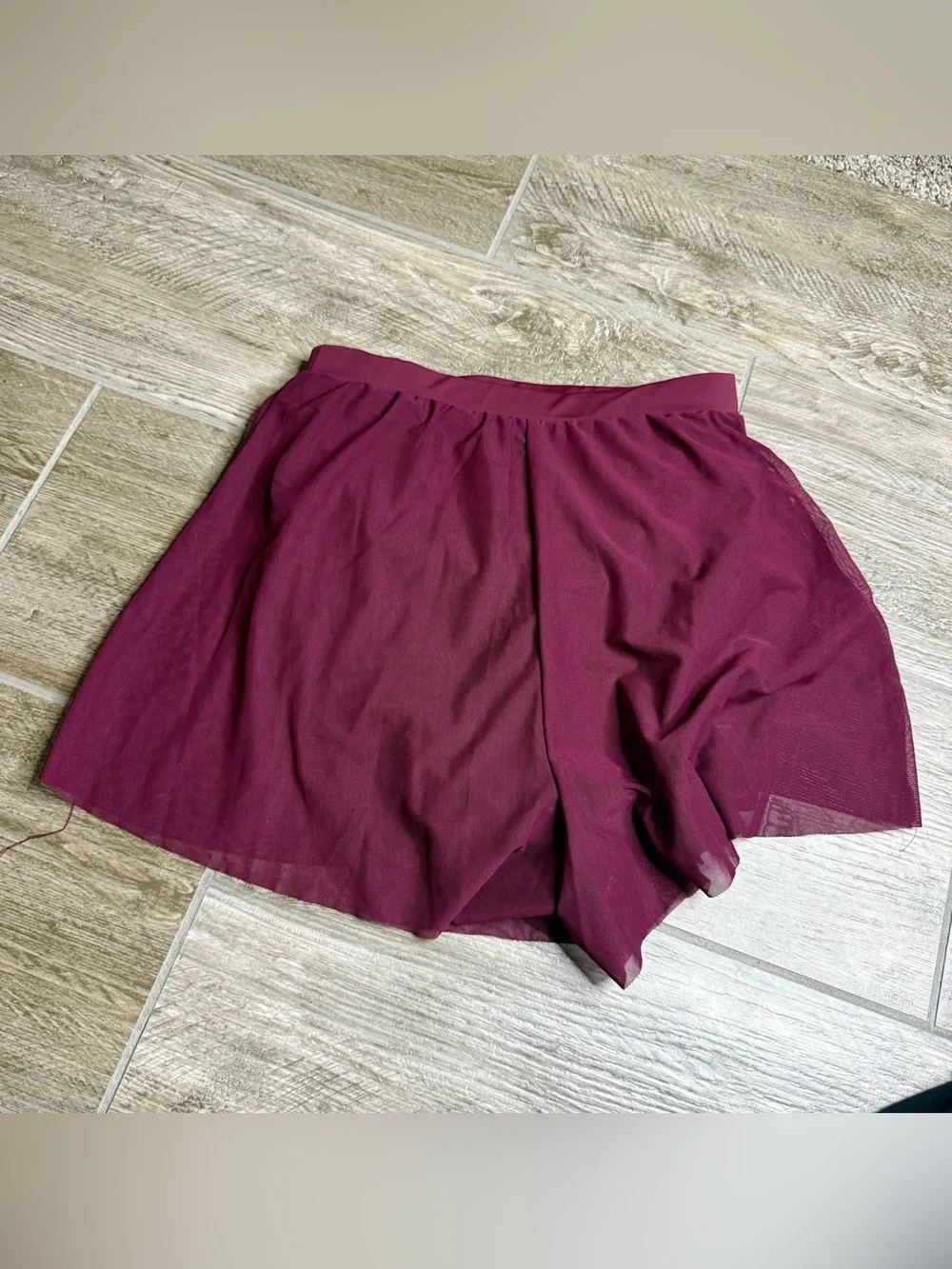 Balera Burgundy Mesh Dance Costume 3-piece set